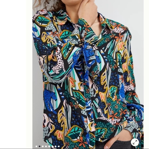 Anthropologie Maeve Masha Volnova buttondown 0 - Picture 1 of 5
